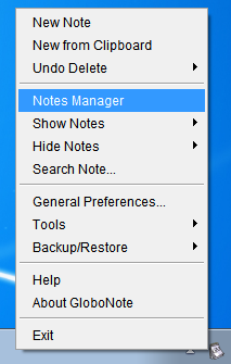Open note manager